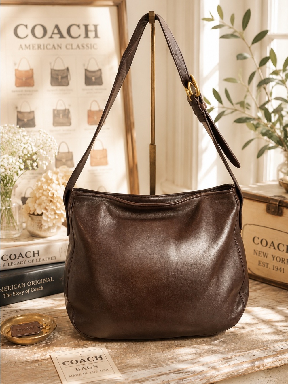 Coach Vintage Soho Zip Hobo 4161 | 1997 USA Made | Brown Leather